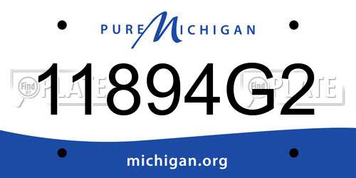 11894G2 Michigan License Plate