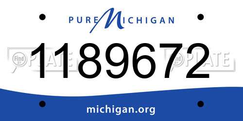 1189672 Michigan License Plate