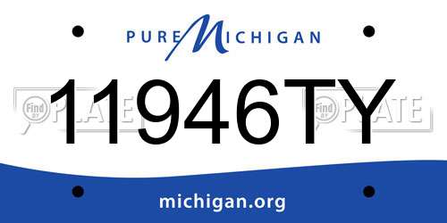11946TY Michigan License Plate