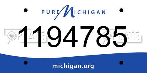 1194785 Michigan License Plate