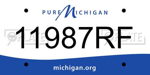 11987RF Michigan License Plate