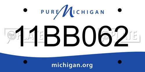 11BB062 Michigan License Plate