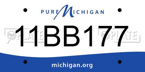 11BB177 Michigan License Plate