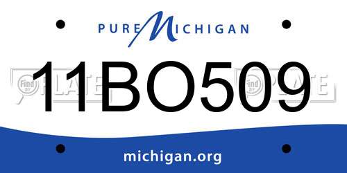 11BO509 Michigan License Plate
