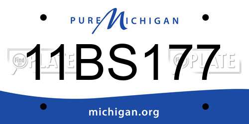 11BS177 Michigan License Plate