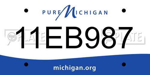 11EB987 Michigan License Plate