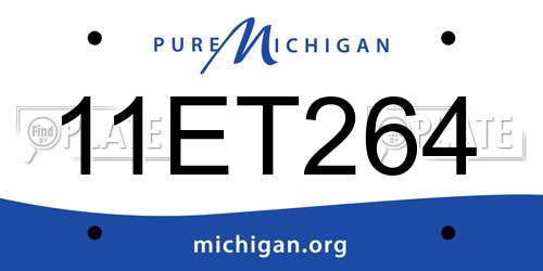 11ET264 Michigan License Plate