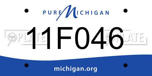 11F046 Michigan License Plate