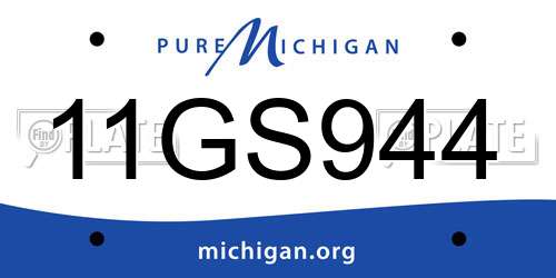 11GS944 Michigan License Plate