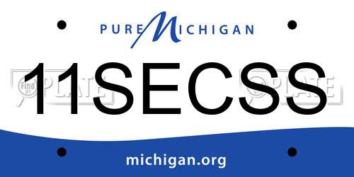 11SECSS Michigan License Plate