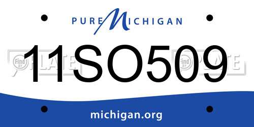 11SO509 Michigan License Plate