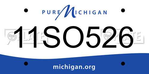 11SO526 Michigan License Plate