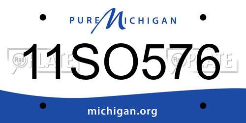 11SO576 Michigan License Plate