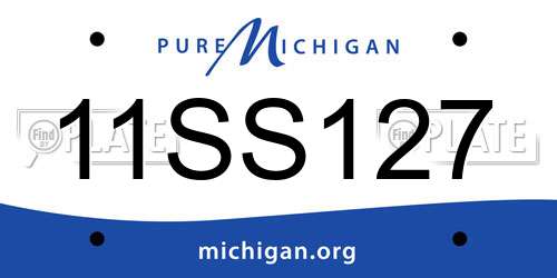 11SS127 Michigan License Plate