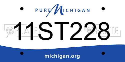11ST228 Michigan License Plate