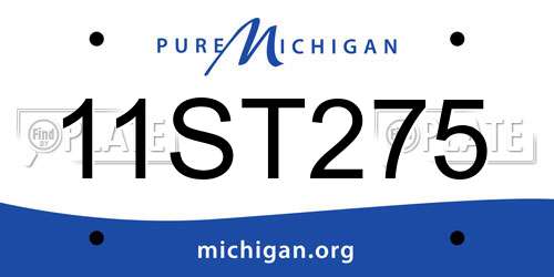 11ST275 Michigan License Plate