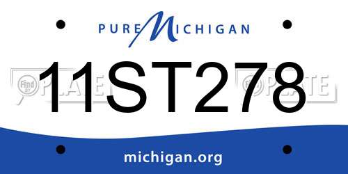 11ST278 Michigan License Plate