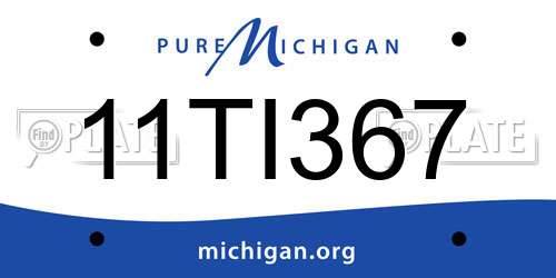 11TI367 Michigan License Plate