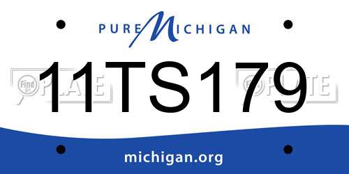 11TS179 Michigan License Plate