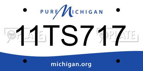 11TS717 Michigan License Plate
