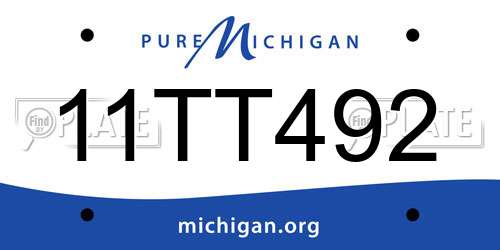 11TT492 Michigan License Plate