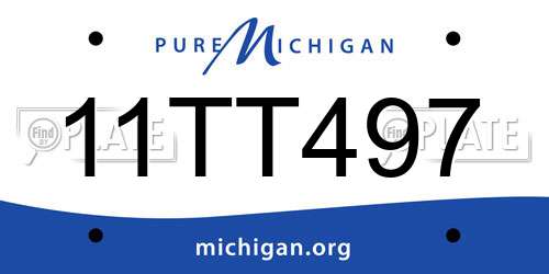 11TT497 Michigan License Plate