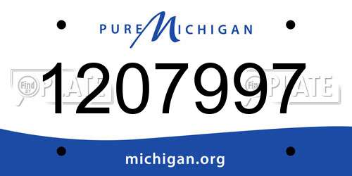 1207997 Michigan License Plate