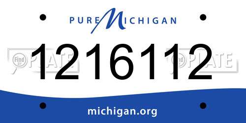 1216112 Michigan License Plate