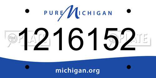 1216152 Michigan License Plate