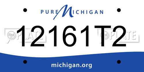 12161T2 Michigan License Plate