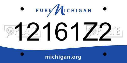 12161Z2 Michigan License Plate