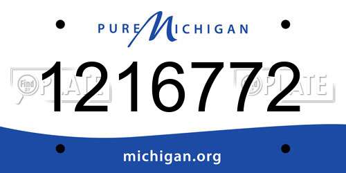 1216772 Michigan License Plate