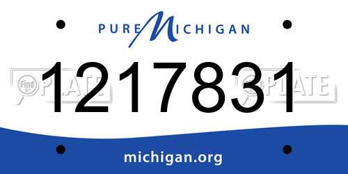 1217831 Michigan License Plate
