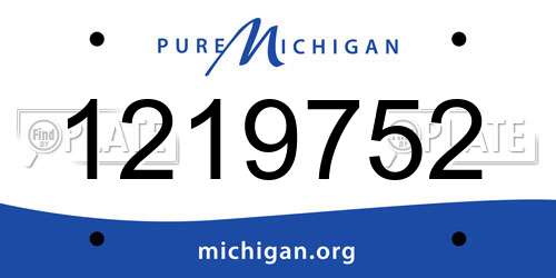 1219752 Michigan License Plate