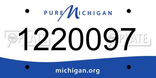1220097 Michigan License Plate