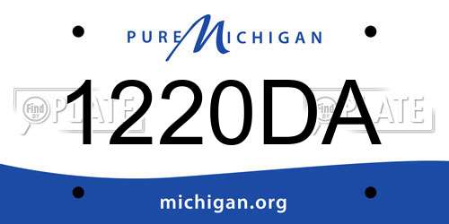 1220DA Michigan License Plate