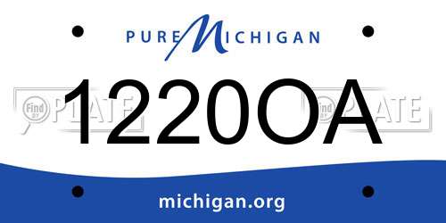 1220OA Michigan License Plate