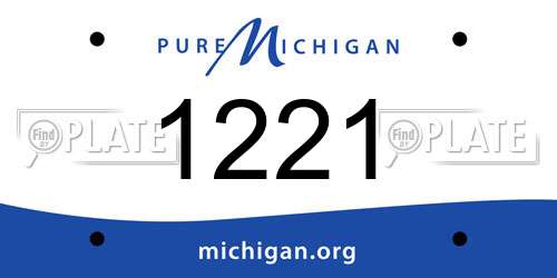 1221 Michigan License Plate