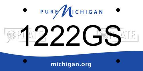 1222GS Michigan License Plate