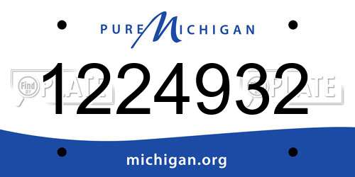 1224932 Michigan License Plate