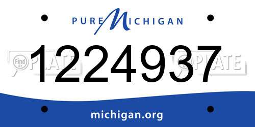 1224937 Michigan License Plate