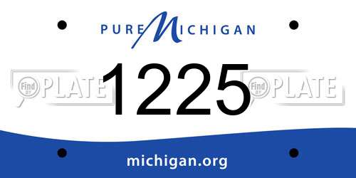 1225 Michigan License Plate