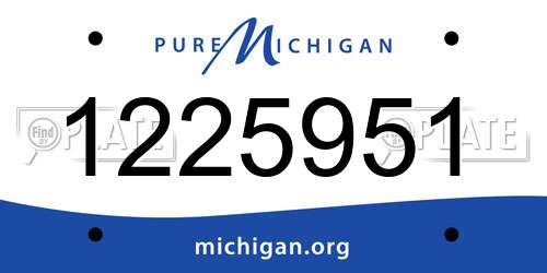 1225951 Michigan License Plate