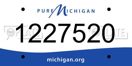 1227520 Michigan License Plate