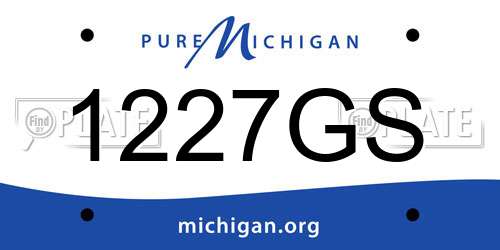 1227GS Michigan License Plate