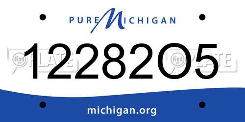 12282O5 Michigan License Plate