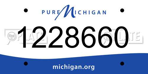 1228660 Michigan License Plate