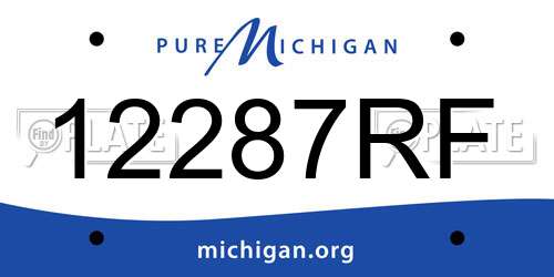 12287RF Michigan License Plate