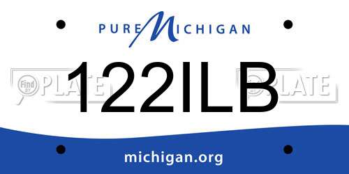 122ILB Michigan License Plate