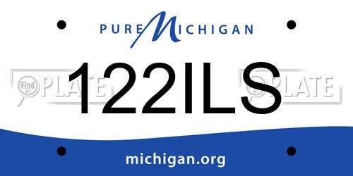 122ILS Michigan License Plate